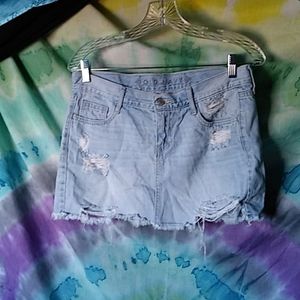 Jean mini skirt